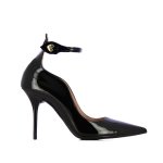 Patent Ankle Strap Pump -black
