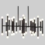 Martini Chandelier – Black Gold Silver