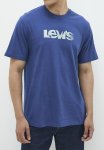 Levi's Short Sleeve Relaxed Fit Tee - Overlap Logo Navy Peony