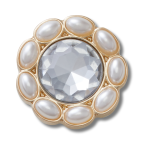 Goldair Gold Three Point Chain Jibbitz - Multi Osfa