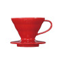Hario V60 Pour-over Coffee Dripper - 01 1-2 Cup / Red Ceramic