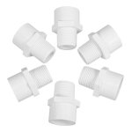 Lifkome 6PCS Pvc Pipe Fitting Adapter Connector Npt Male Thread For Plumbing Coupling For Irrigation And Water Systems