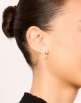 Goldair Gold Plated Brass Pave Illusion Hoop Earrings