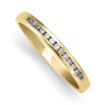 9CT Yellow Gold 0.13CT Diamond Channel Set Eternity Ring
