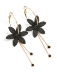 Goldair Gold Diamante Flower Chain Drop Earrings