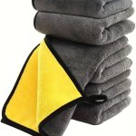 5PCS Ultra-absorbent Microfiber Car Cleaning Cloths - Thick Non-scratch Towels For Paint Protection