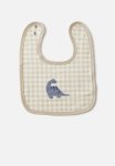 Cotton On The Baby Bib - Rainy Day Gingham dino