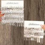 Silver Fashion Simple Heart Shape Square Geometric Shape Women's Earrings Set Jewelry Retro Punk Style Suitable For Daily Wear O