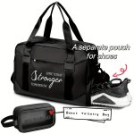Versatile Large Travel Duffel Bag With Wet dry Separation - Spacious Sports & Gym Tote Includes Cosmetic Pouch Durable Oxford Fa