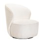 Grace Fabric Swivel Chair - White