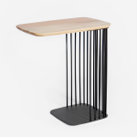 Emerging Creatives Spine Couch Table Black + Wood