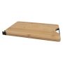 Bamboo Cutting Board - Metal Handle & Knife Sharpener - 355X258X18MM