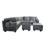 Modular Couch With Ottoman - Grey
