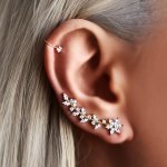 Leaf Branches Dangle Stud Clip Ear Jewelry For Women Personality Gifts