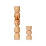 Totem Candle Holder - Small Nature Pine