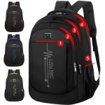 Spring New Backpack Leisure Business Travel Backpack Large Capacity Junior High School Bag Computer Men's Bag Zipper Direction A