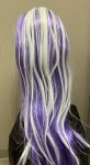 Extra Long Purple & White Wig