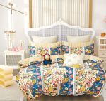 - Duvet Cover Set 100% Cotton 200TC - Stripe Lightsalmongrey