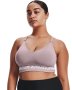 Women's Ua Seamless Low Long Sports Bra - Dash Pink / LG