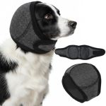 Quilax Dog Ear Muffs Noise Protection Swimming Waterproof Dog Ear Caps Dogear Covers For Bath 3 Size Gray L