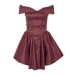 Burgundy Taffeta MINI Dress