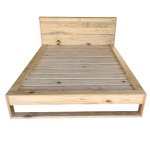 Oslo Bed - Queen Bed Standard Length 1520MMW X 1880MML X 1000MMH South African Pine Wood Cotton White