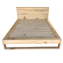 Oslo Bed - Queen Bed Standard Length 1520MMW X 1880MML X 1000MMH / South African Pine Wood / Cotton White