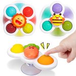 Narrio Suction Cup Spinner Toys For 1 Year Old Boy Gifts Spinning Top Baby Bath Toys 6-12-18 Months 1ST One Year Old Girl Christ