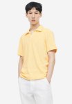 Regular Fit Terry Polo Shirt - Yellow palm Trees