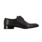 Cap Toe Lace-up Shoes -black
