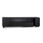 Heildronk Media Cabinet - 2500 W X 550 D X 650 H - Double Drawer Black Ash