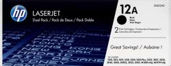 HP 12A Black Dual Pack Laser Toner Cartridges