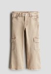 Bootcut Cargo Jeans - Beige