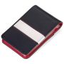 Credit Card Case With Removeable Pvc Insert & Money Clip: Black/red