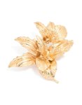 Goldair Gold Tropical Floral Brooch