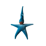 Weighted Waldorf Star Baby - Blue Dark