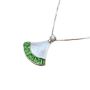 Elegant Fan Shaped Emerald And Diopside Pendant A Touch Of Luxury