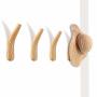 4 Pieces Wooden Coat Hooks Wall-mounted Natural Wood Wall Hanger Simple Modern V Shape Wall Mount Storage Coat Rack For Hanging Coats Hats Bags Towels