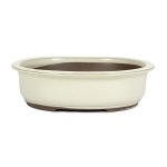 Japanese Shiro Glazed Oval Container - Large 300 L X 255 W X 85MM H