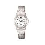 Ladies Steel White Dial Day Date Watch