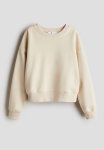 Crew-neck Sweatshirt - Light Beige