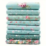 8-PACK Floral Pattern Cotton Fabric Precuts For Quilting And Sewing Crafts 100% Cotton Flower Pre-cut Material 40.01CM X 50.01CM