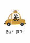 Beep Beep" Canvas Print - 600MM X 600MM