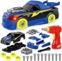 Take Apart Racing Car Electric Tool Motor Skill Toy Car Construction Set