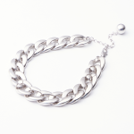 Matte Silver Choker Chain Necklace - Silver