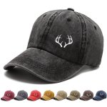 1PC Unisex Sunshade Retro Washed Baseball Cap With Trendy Pattern For Outdoor Sport Golf Fishing