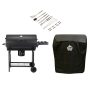 70CM Charcoal Barrel Braai - Shelves Cover & Braai Tool Set
