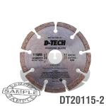 D Tech Diamond Blade Segmented Mid. 115 X22 23 Mm Screed cem.brick masonry DT20115 2