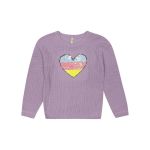 Older Girl Sequin Heart Pullover