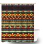 Bohemian Print Bath Curtain Set Quick-dry Polyester Shower Curtain For Tub